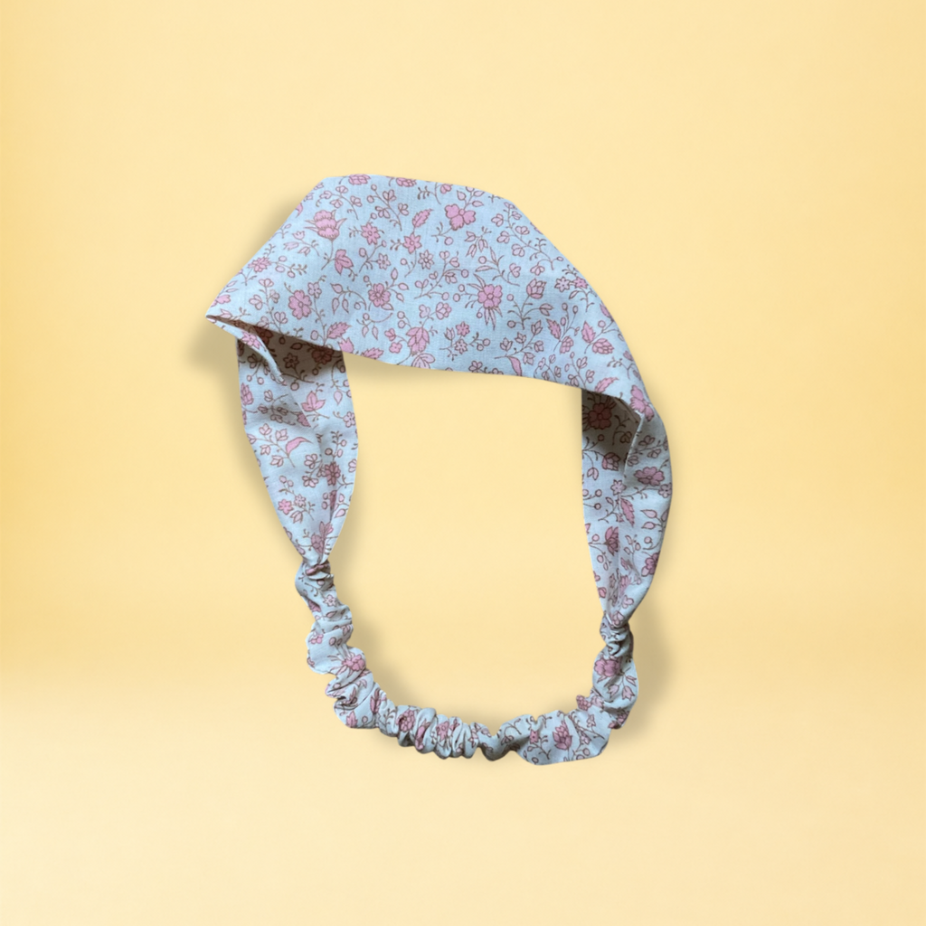 Bandeau - fleurs pastel rose