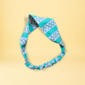 Bandeau - rayure vert et fleurs