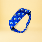 Bandeau - bleu à fleurs