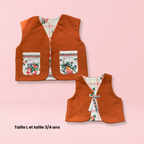 Lot "matchy-matchy" veston - Orange & fleurs vintage