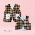 Lot "matchy-matchy" veston - Carreaux marron et fleurs