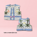 Lot "matchy-matchy" veston - Patchwork tulipes