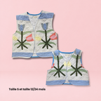 Lot "matchy-matchy" veston - Patchwork tulipes
