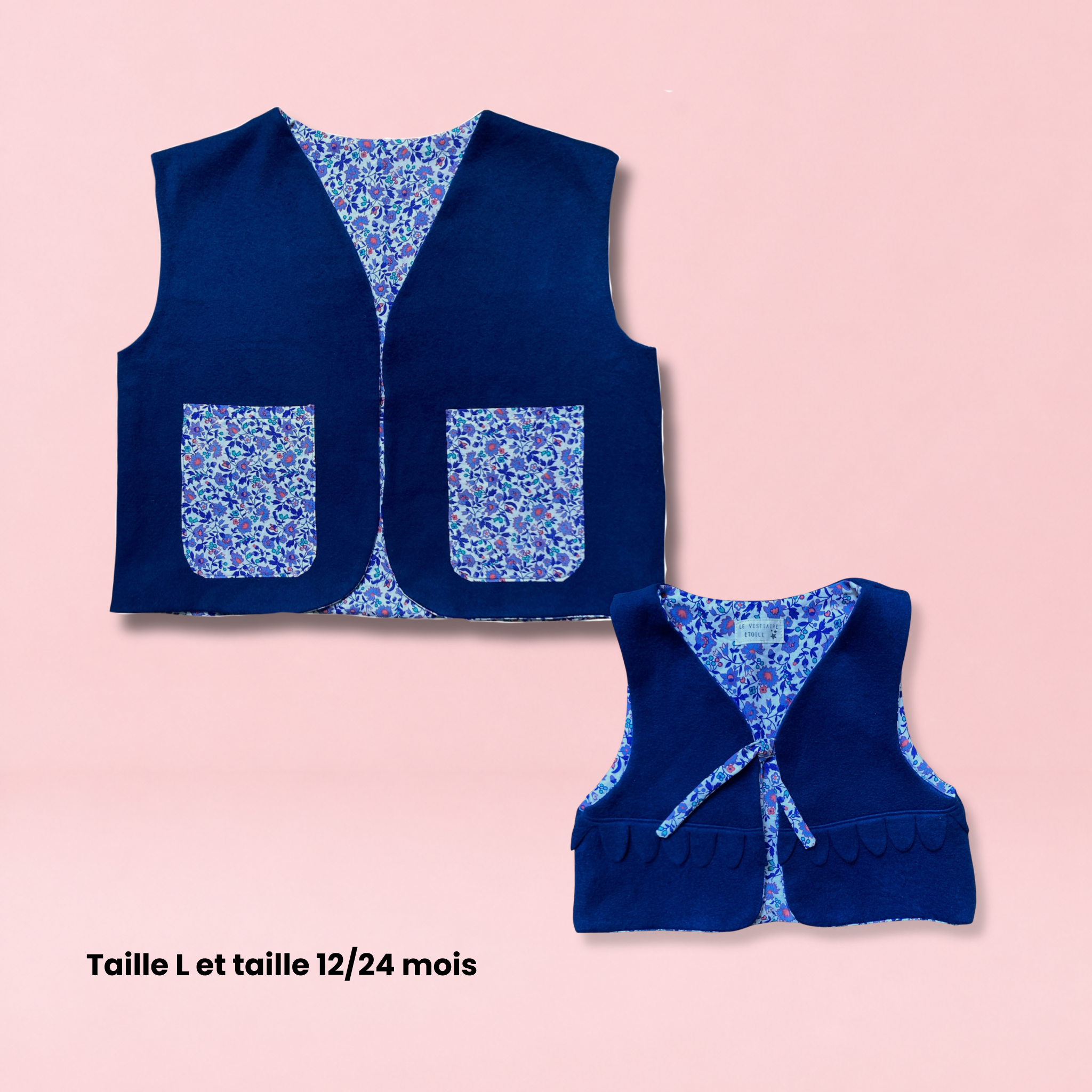 Lot "matchy-matchy" veston - Bleu et violet fleuri