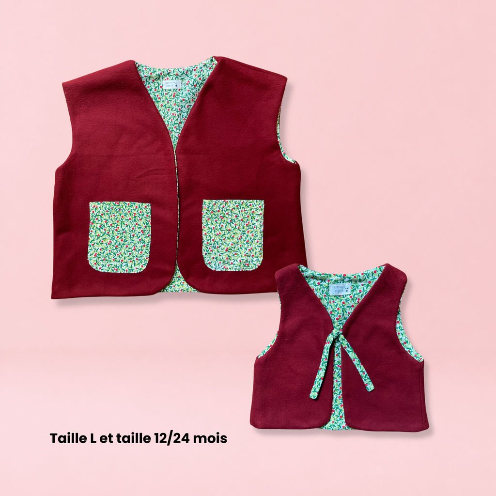 Lot "matchy-matchy" veston - Rouge et vert cerise