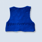 Veston sans manches Enfant – Bleu et violet fleuri