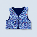 Veston sans manches Enfant – Bleu et violet fleuri