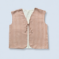 Veston sans manches Adulte – Vichy beige et marron