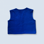 Veston sans manches Adulte – Bleu et violet fleuri