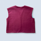 Veston sans manches Adulte – Rouge et vert cerise
