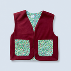 Veston sans manches Adulte – Rouge et vert cerise