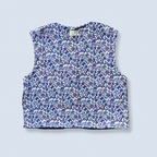Veston sans manches Adulte – Bleu et violet fleuri