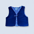 Veston sans manches Enfant – Bleu et violet fleuri