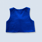 Veston sans manches Adulte – Bleu et violet fleuri
